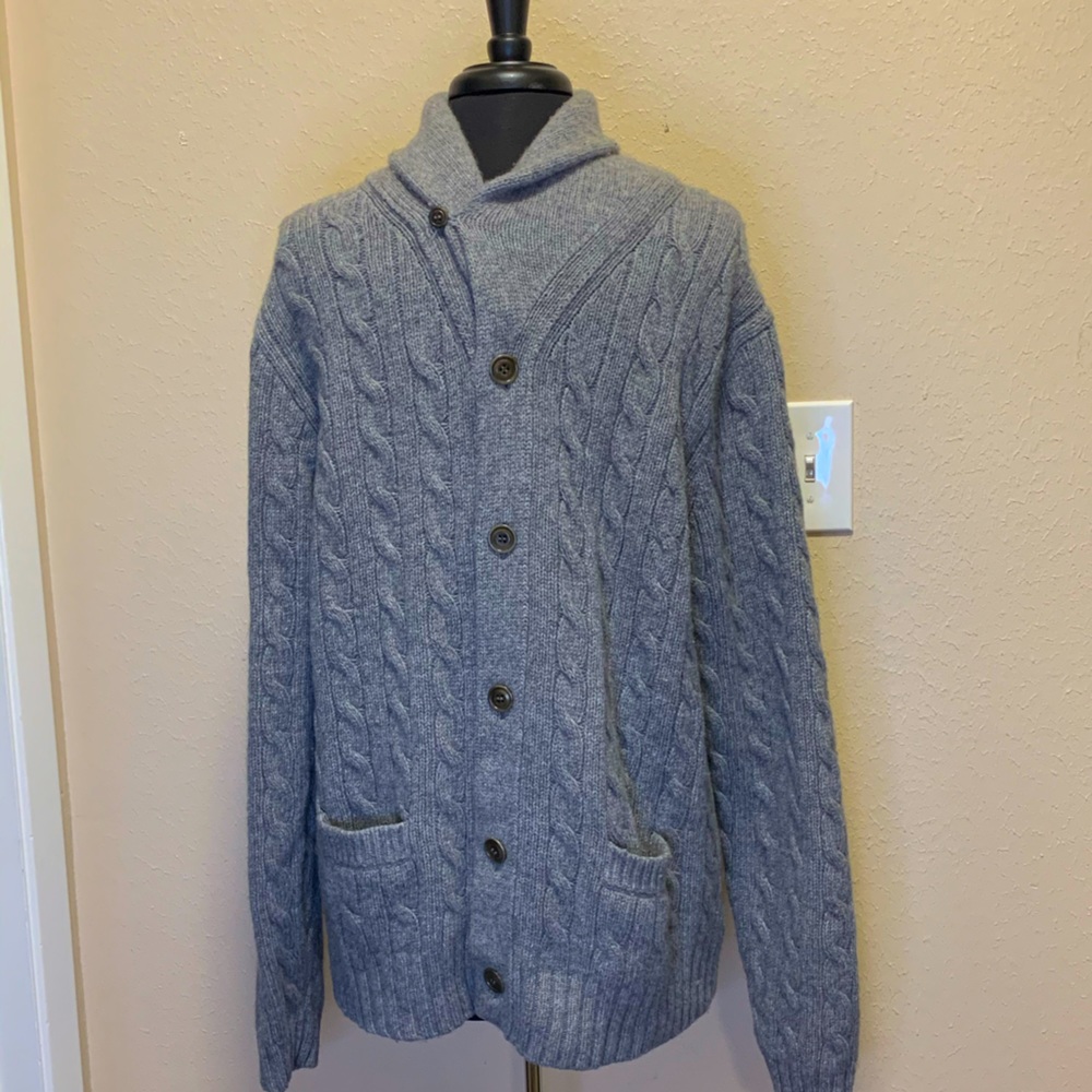 J Crew Men’s Cable Knit Shawl Cardigan